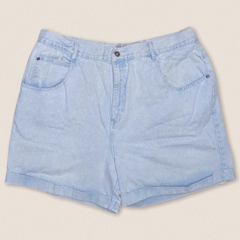 Vintage 90s stefano cuffed denim mom shorts jorts Plus Size 22